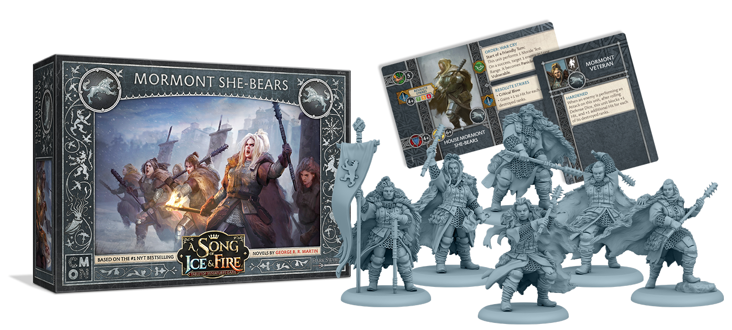 A Song of Ice and Fire Wargame. Mormont she Bears. Ice and Fire игра. House Mormont.